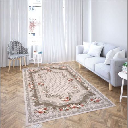 كفر سجاد بيج +بني +ورد احمر 